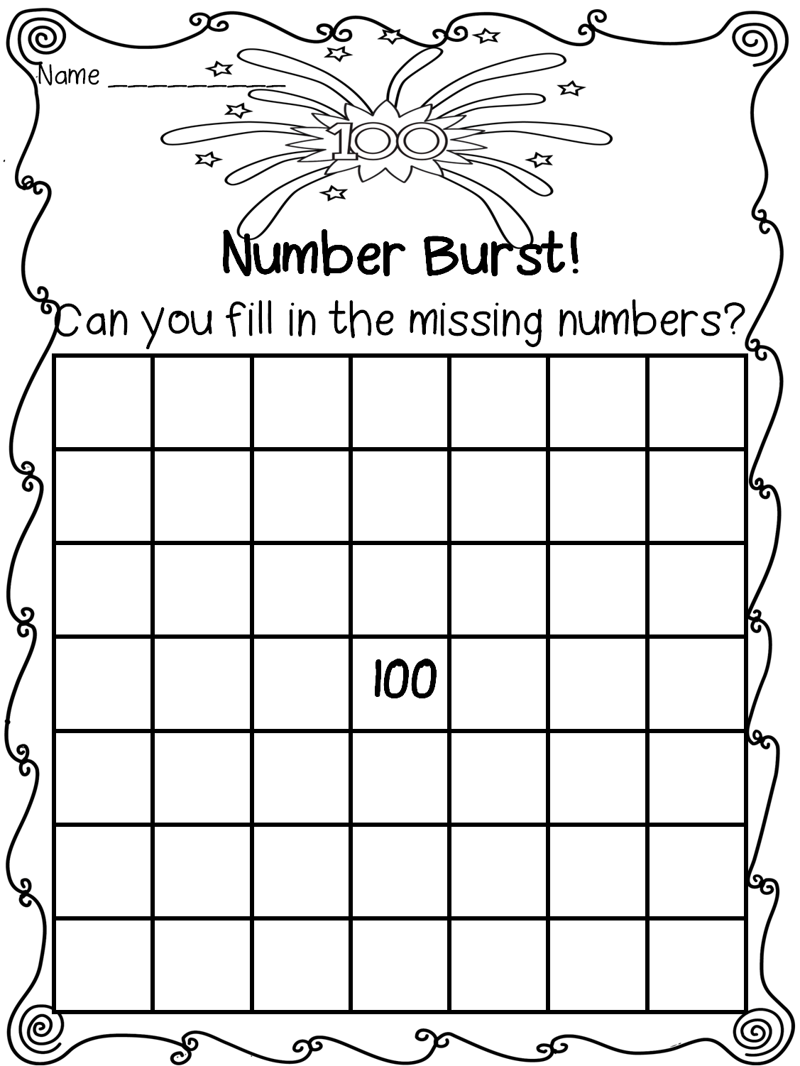 free-printable-100-day-worksheets