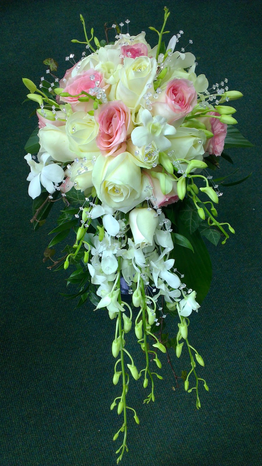 Garlands Florist of Oswaldtwistle Jackie's Blingy Wedding Bouquet...