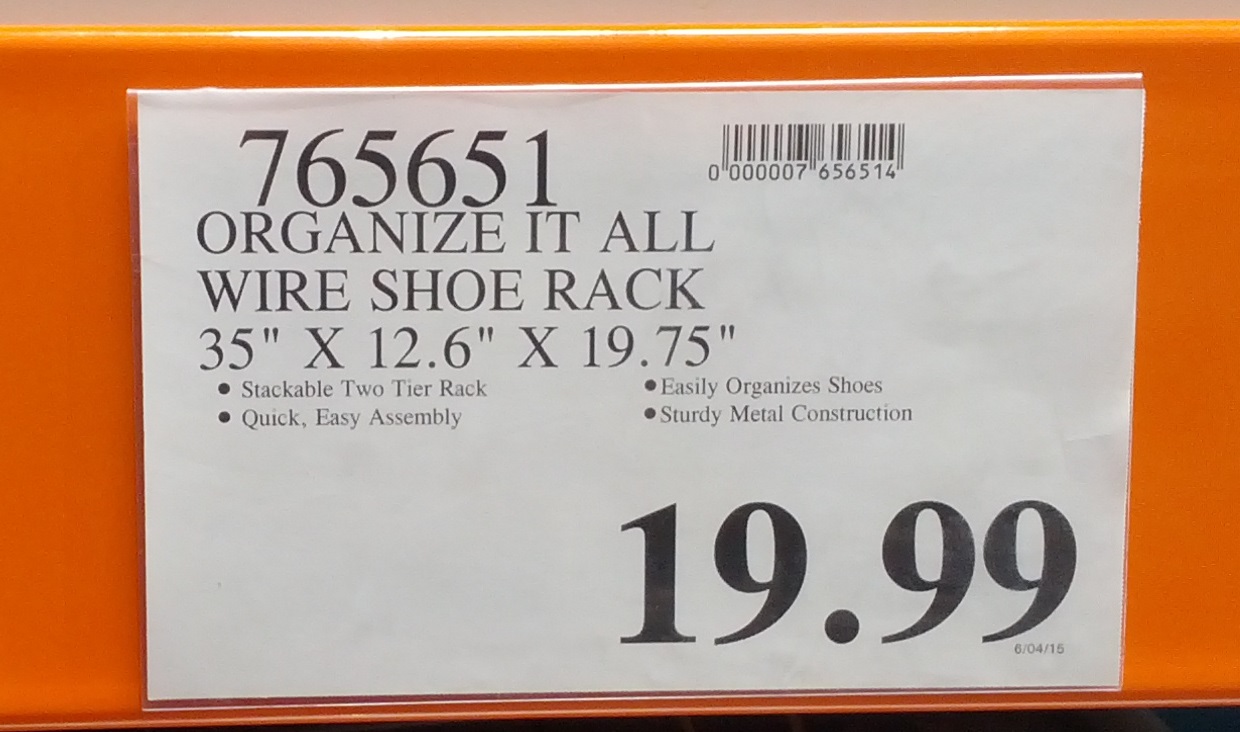 Neu Home Organize It All Wire Shoe Rack Costco Weekender Deal For The Neu Home Organize It All Wire Shoe Rack At Costco