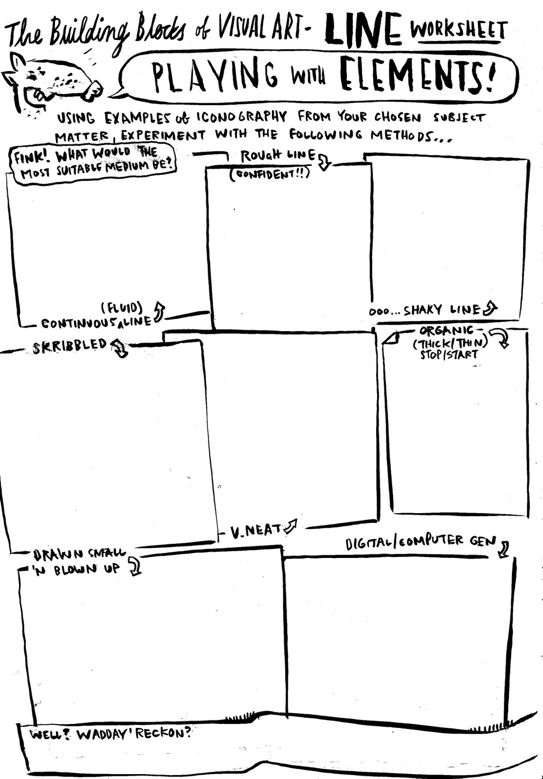 Dan Haycocks - Blog - Unbatondecolle: Lookowwwwwt... Worksheet