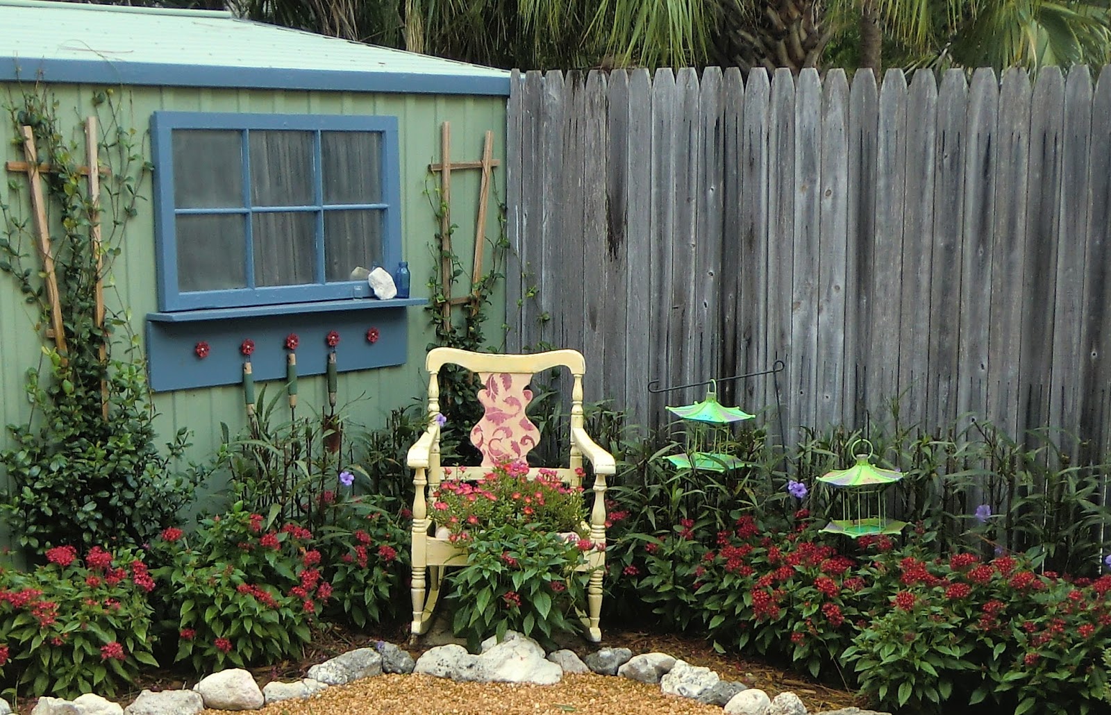 Shabby Glam Rocking Chair Planter Curbside Find!