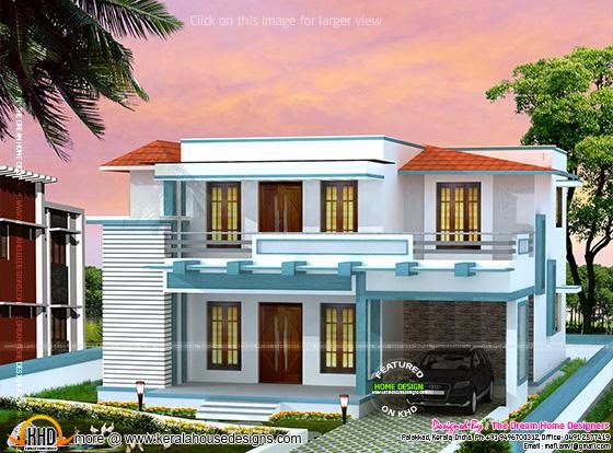 Double storied house with plan