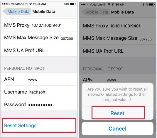 How To Reset Personal Hotspot Settings In Ios 9 Iphone 6s 6s Plus