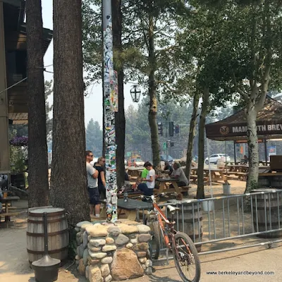 beer garden at Mammoth Brewing Company in Mammoth Lakes, California