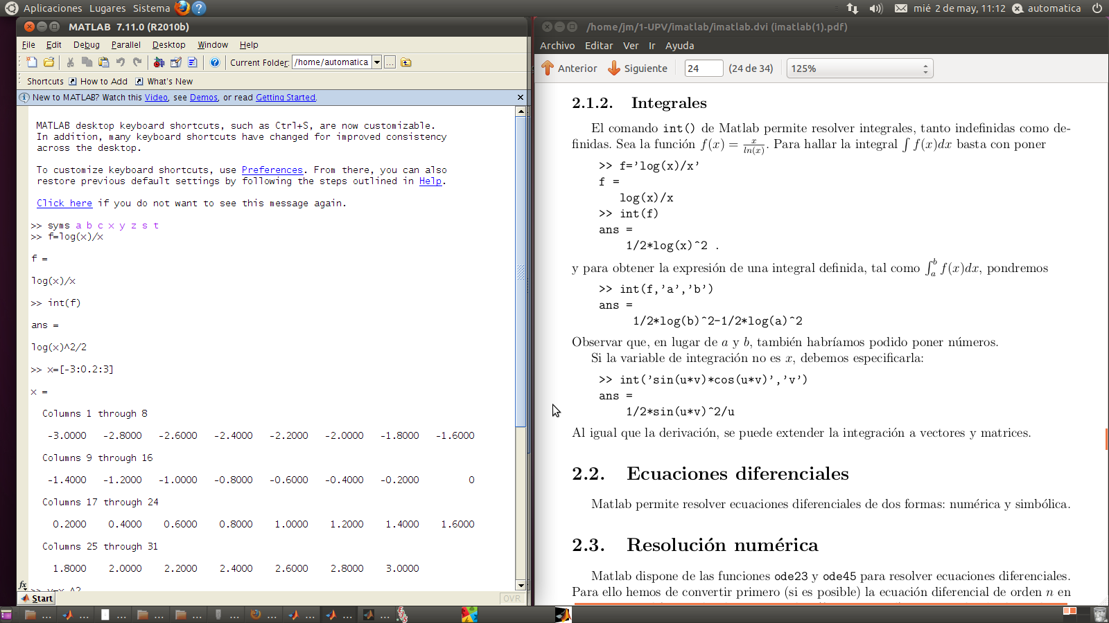 AyC ALEXANDRA: "MATLAB" (2º PRÁCTICA)
