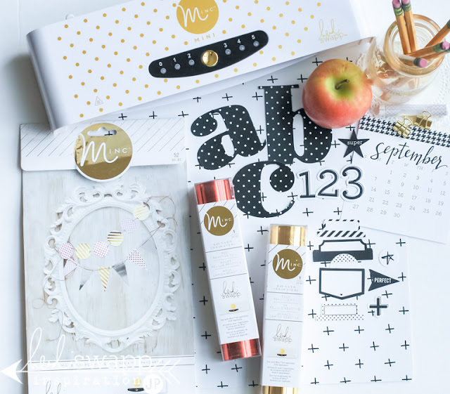 Back to School Mini Minc Style |  @jamiepate for @heidiswapp | Decorate and create back to school gifts using the Mini Minc to foil it all up in old school style.
