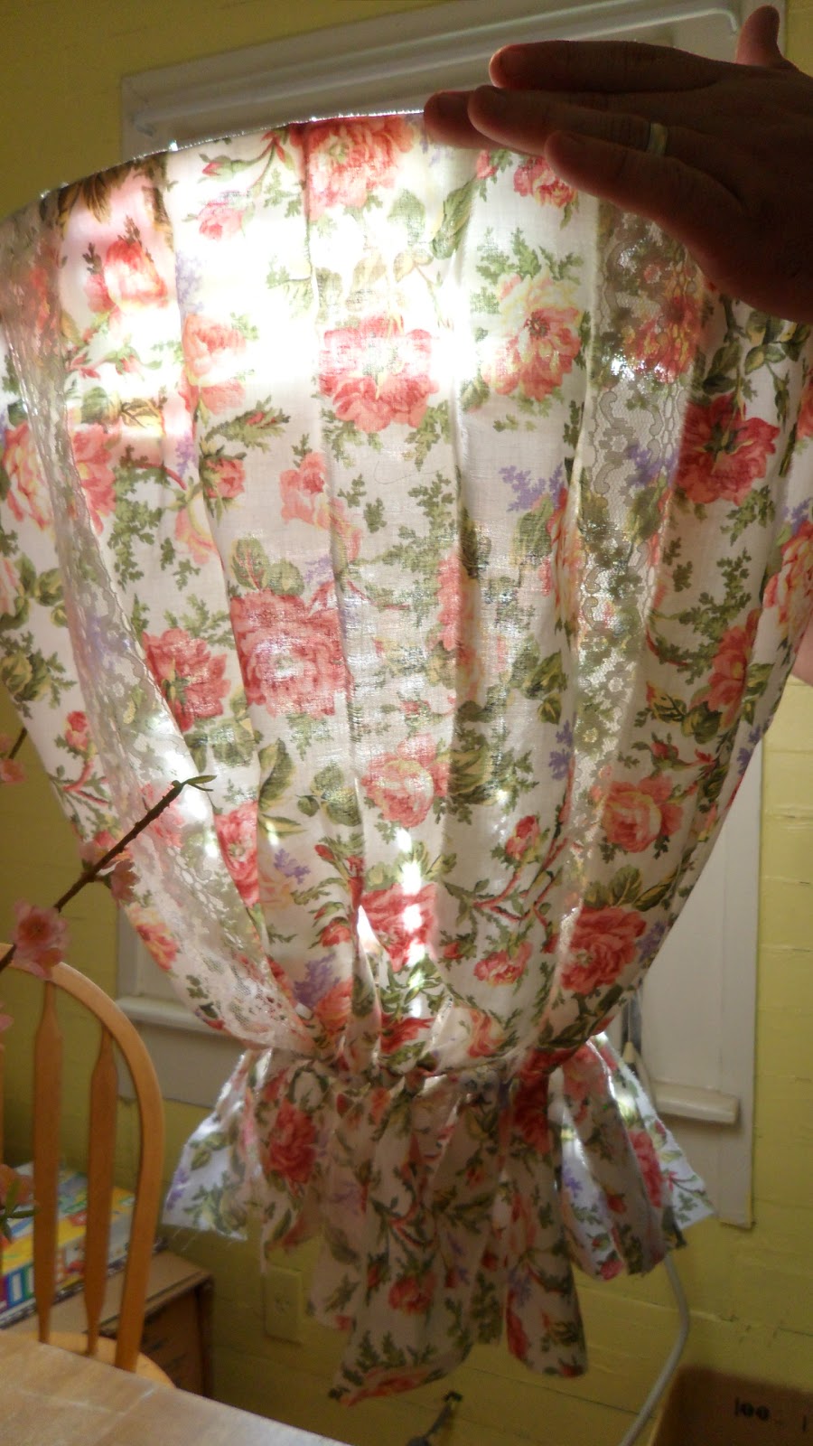 One Delicious Love Story DIY Fabric Chandelier