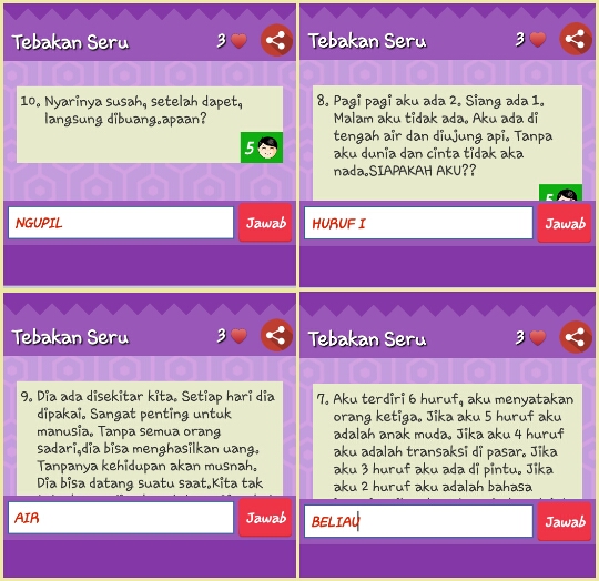 Kunci Jawaban Tebakan Seru Level 19 Terbaru Serbagratis95