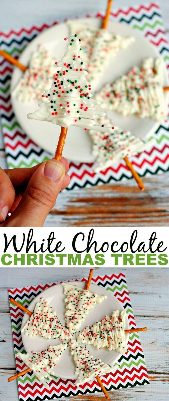 WHITE CHOCOLATE CHRISTMAS TREES