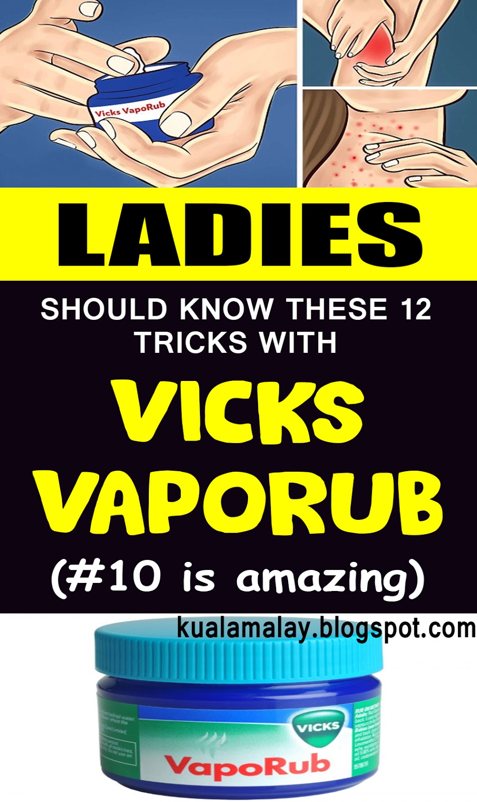 Each Woman Should Know These 12 Tricks With Vicks VapoRub