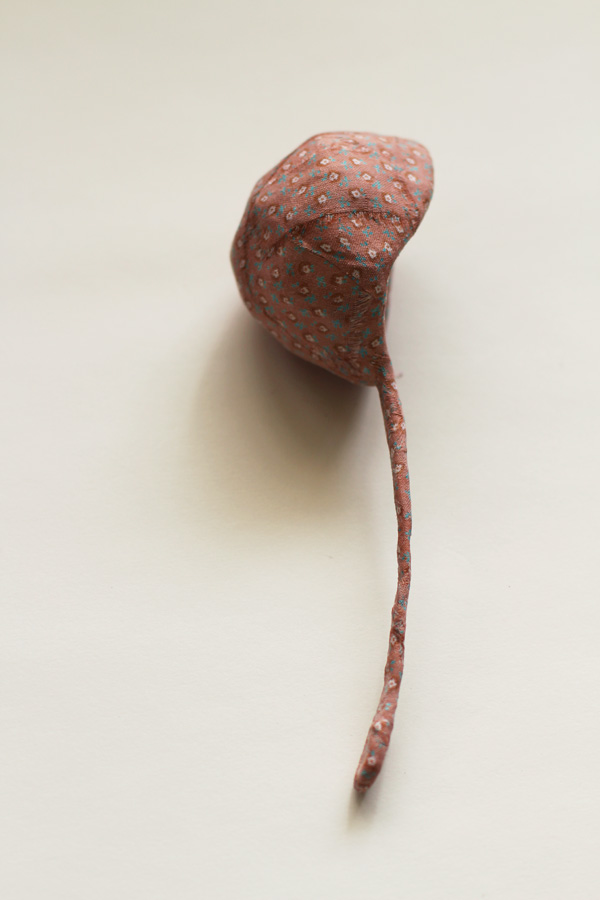 Mellow, 2015. fabric, paper & wire. 18 x 5.5 x 6 cm