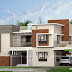 Box model modern flat roof home plan
