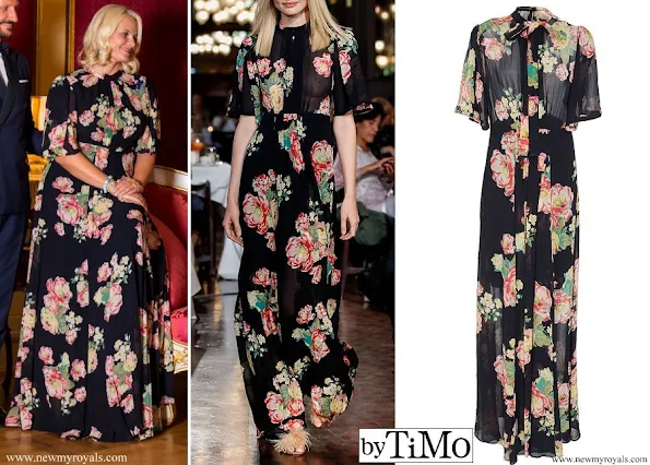 Crown Princess Mette-Marit wore ByTiMo Floral Maxi Dress
