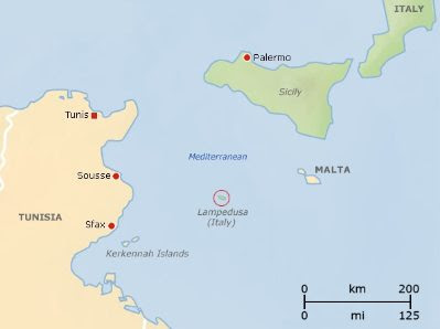 Lampedusa map