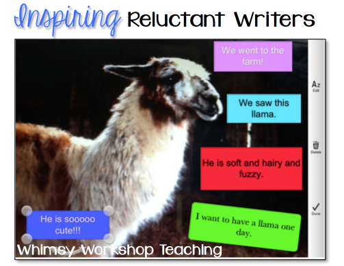 Using ipad apps to encourage reluctant writers in fun ways