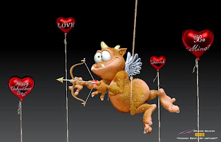 "Kisses" - Heaven Sent...(by mistake) - 3D character design and character maquette ©Pierre Rouzier