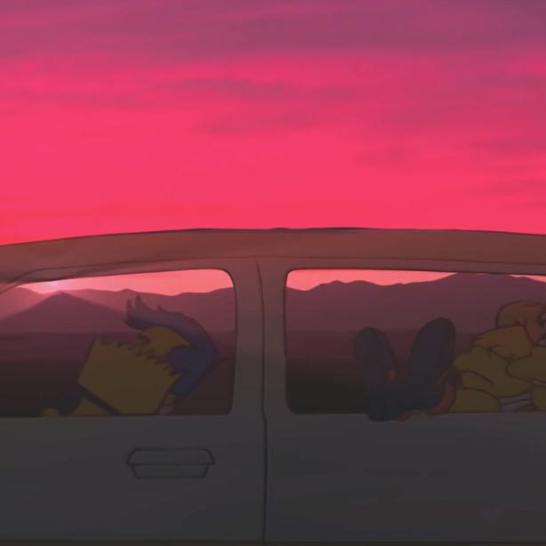 Bart on the Road Wallpaper Engine