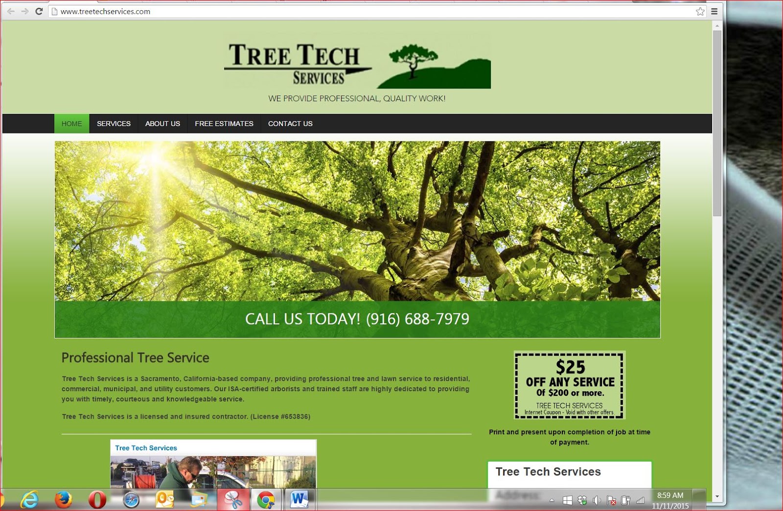 Tree Tech Services Sacramento, CA 2015