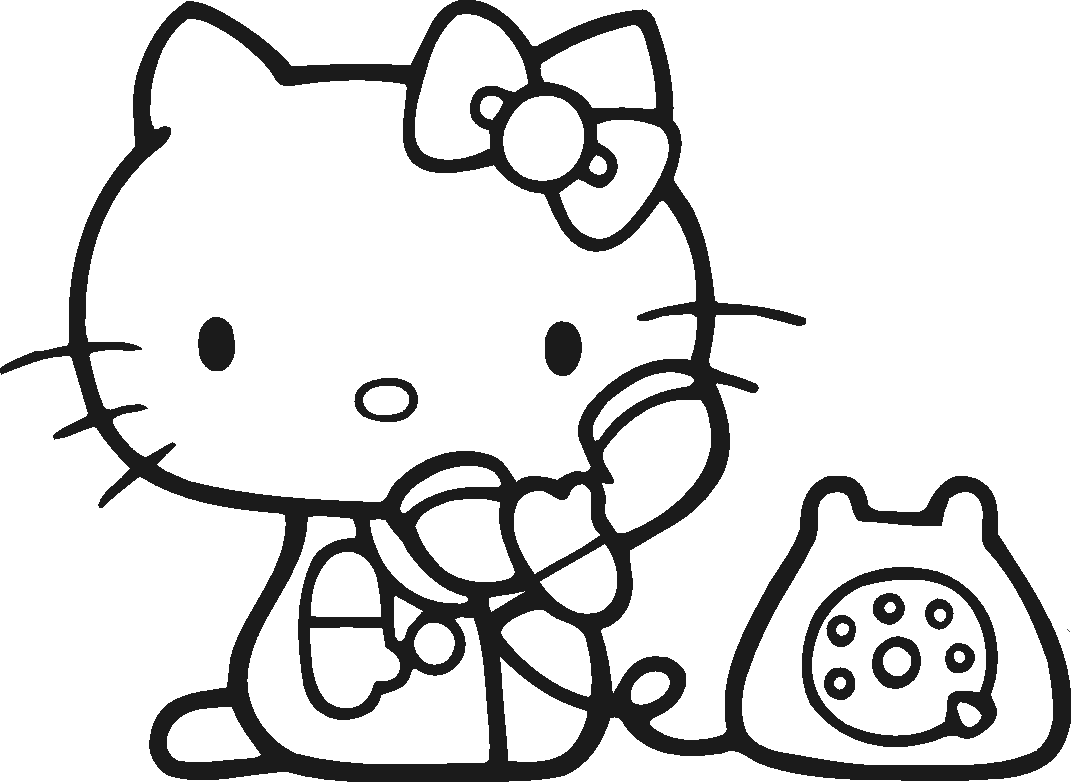 images of hello kitty coloring pages - photo #17