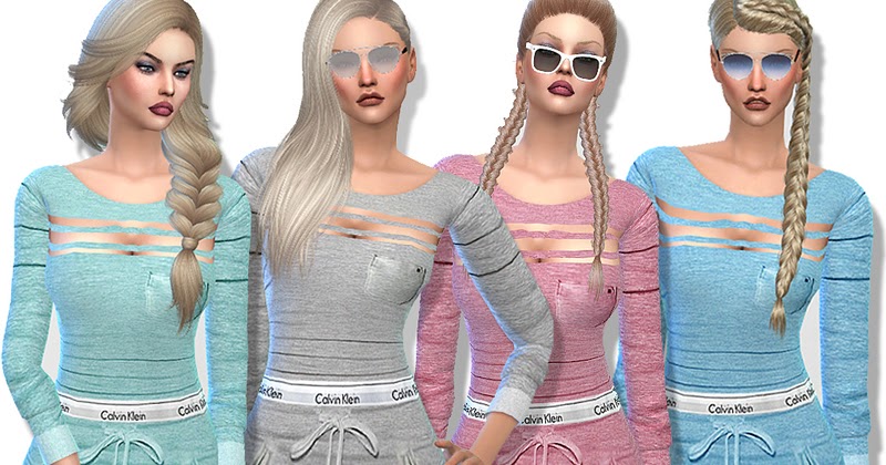 Sims 4 CC's - The Best: Calvin Klein Sporty Dress by Pinkzombiecupcakes
