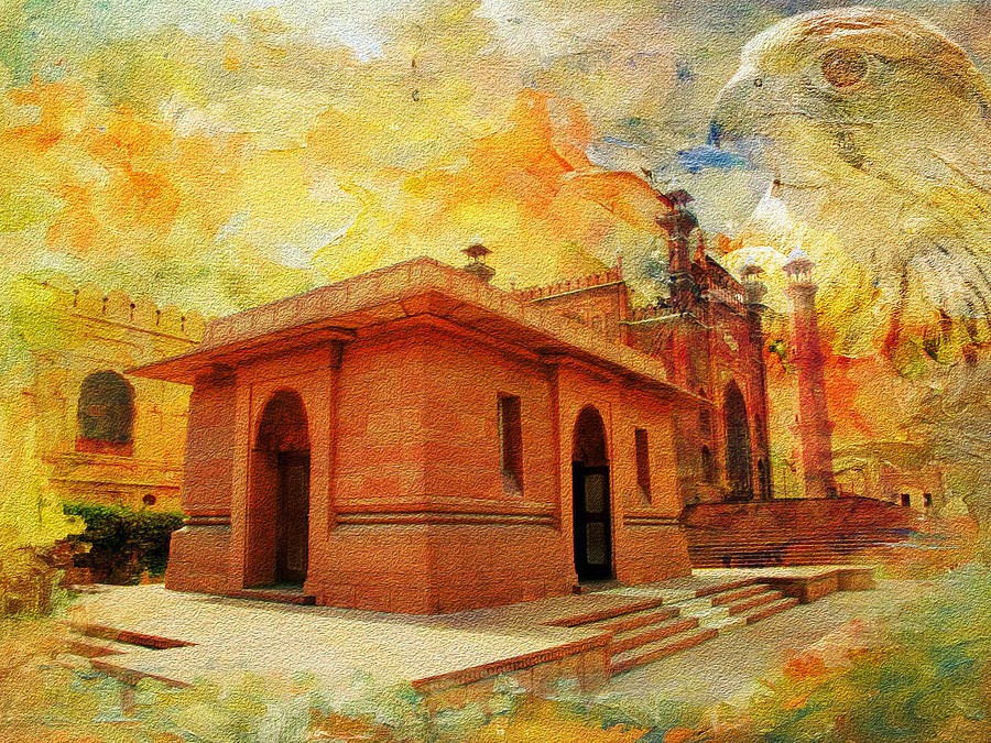Allama Iqbal Tomb Painting