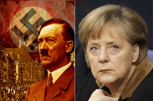 Image result for angela merkel and hitler