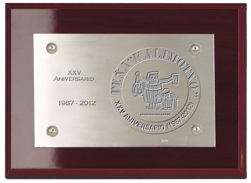 Peña Kalimotxo * * * * * * * Placa Conmemorativa XXV Aniver