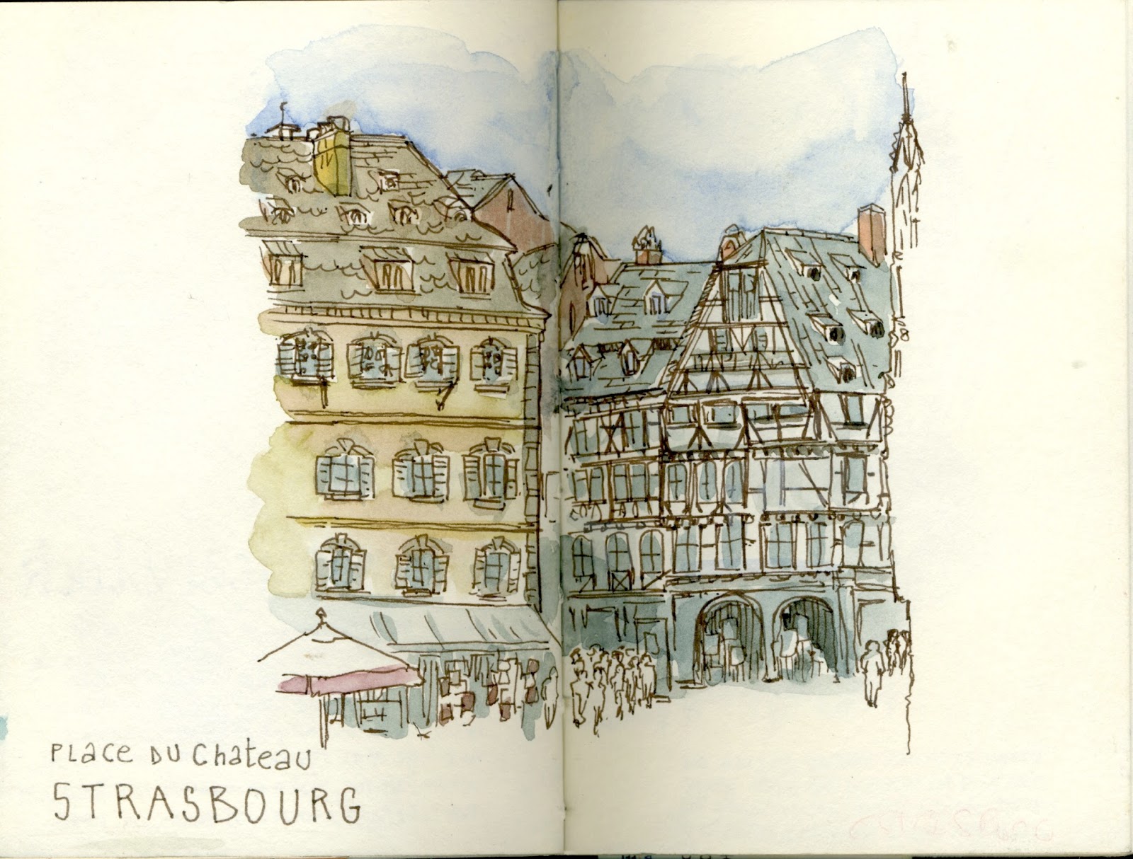 Been there, drawn that Place du Chateau, Strasbourg