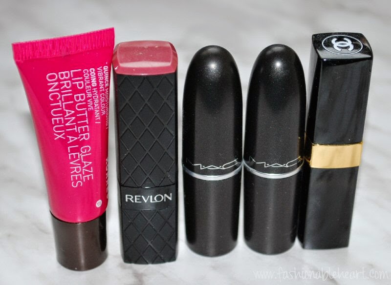 Korres Revlon MAC Chanel lipsticks