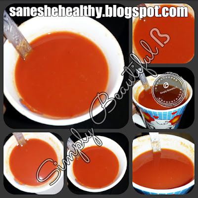 Fresh restaurant style tomato soup at home.