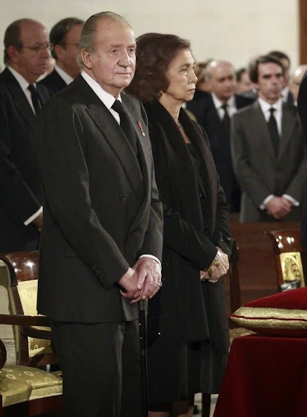 Princess Letizia attended the state funeral ceremony for former Spanish prime minister Adolfo Suarez at the Almudena Cathedral in Madrid