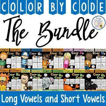 Color By Code Short and Long Vowel Words Discounted Bundle Color By Code Short and Long Vowel Words Discounted Bundle