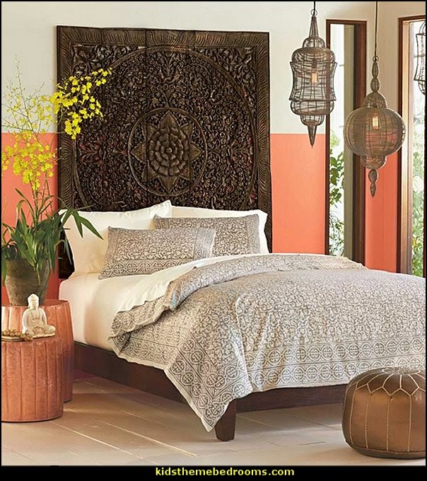 exotic bedroom decorating ideas - exotic global style decorating - exotic decor - exotic style furnishings - tropical theme decorating - Moroccan style  Arabian nights - Egyptian theme decorating - Oriental bedrooms - global bazaar themed  - I dream of Jeannie theme bedrooms - exotic design far east furnishings
