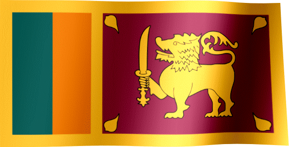 Waving Flag of Sri Lanka (Animated Gif)