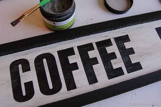 {Trash to Treasure} A $3.00 Goodwill find gets turned into a custom Coffee bar sign. 