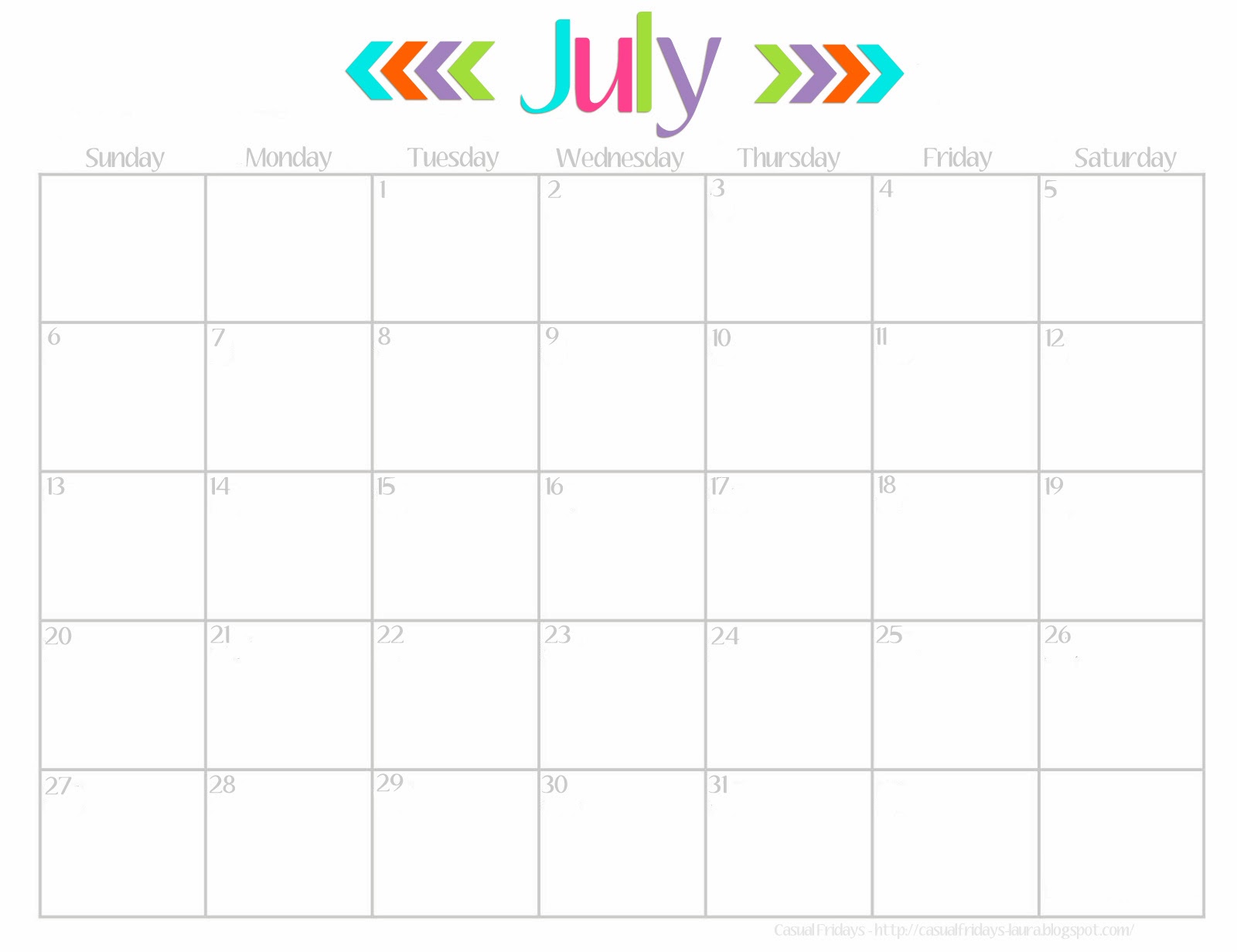 Casual Fridays: Free Printable 2014 Calendar