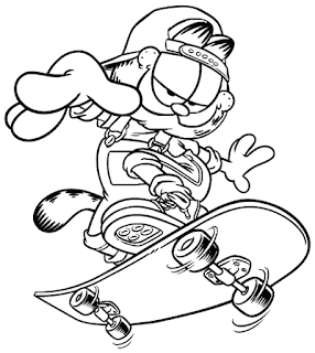 garfield christmas winter coloring pages
