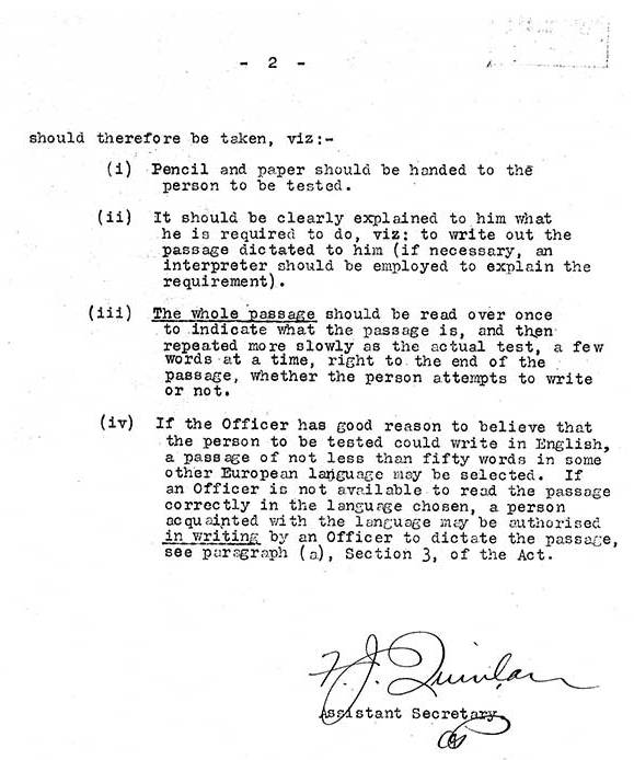 Immigration Restriction Act 1901 The Dictation Test And How To Apply It dictation-test-worksheet