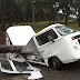 Árvore cai e racha carro ao meio durante tempestade