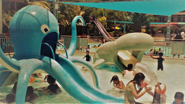 Kiddie pool with slides