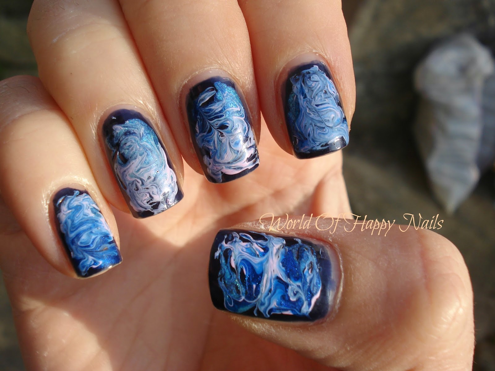 World Of Happy Nails: Matching Manicures #35 - Dry Marble