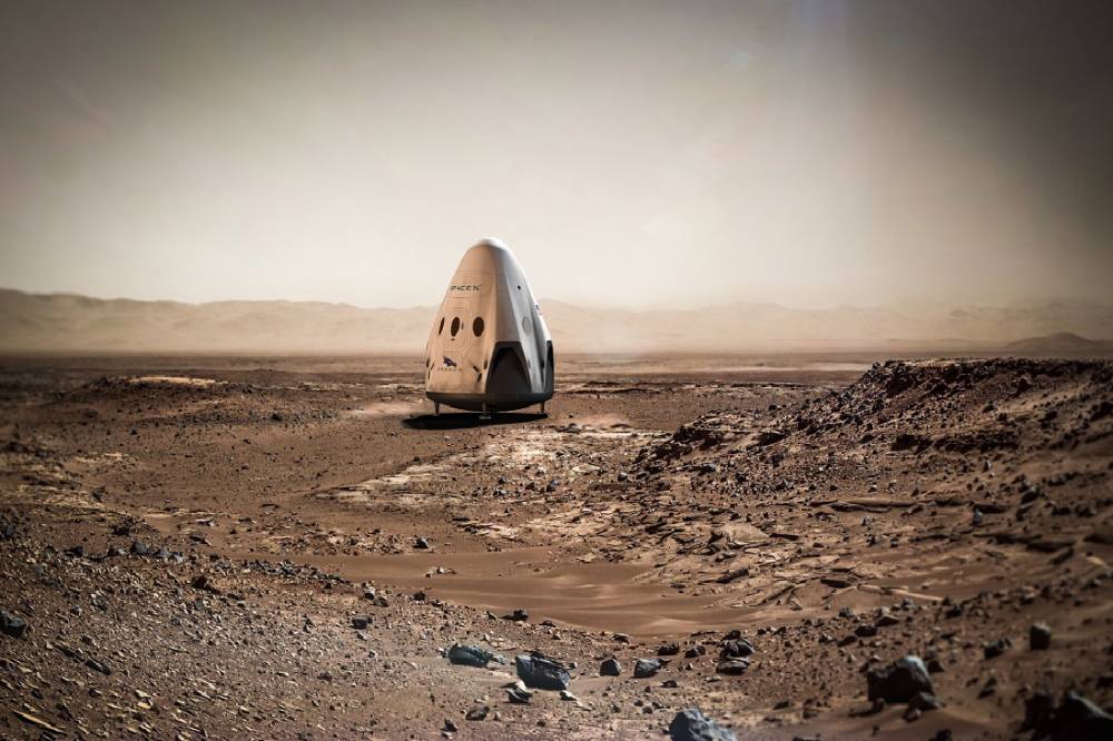 Fotomontagem da SpaceX