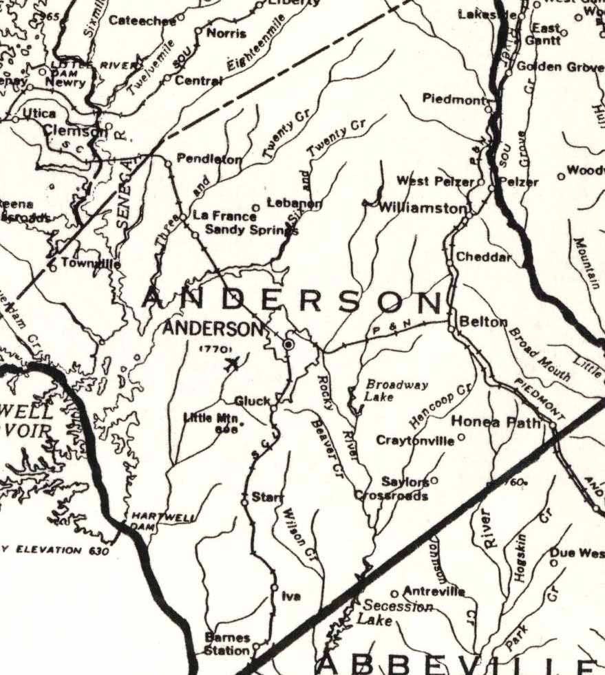 South Carolina Pioneers First Settlers to Anderson County, South Carolina