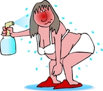 13389-sweaty-hot-woman-spraying-herself-