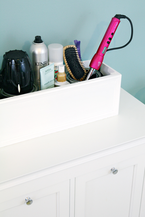 Transform your hair tool storage with in-drawer canisters