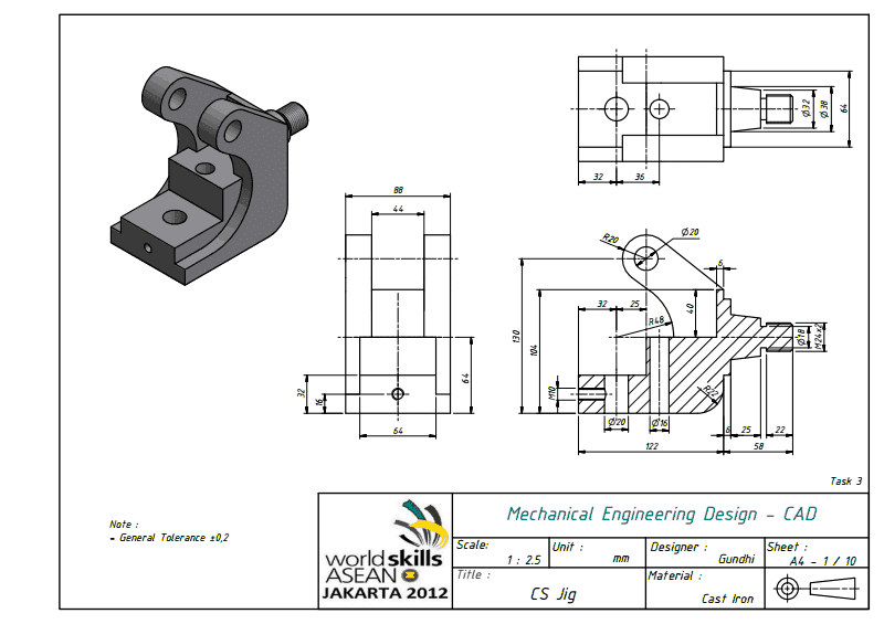 soal gambar teknik