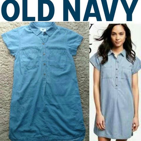 OLD NAVY Chambray Shirt Dress 