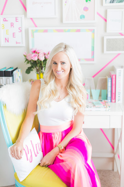 A SUPER GIRLY PASTEL WORK SPACE TOUR | Pastel Office Space | Home Office | Girly Home Office