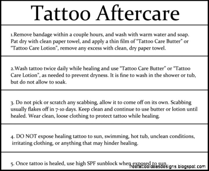Tatoo Aftercare