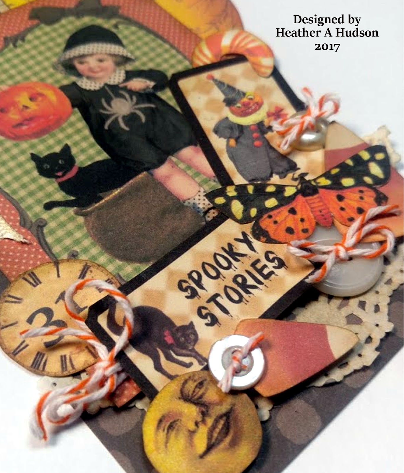 Heather A Hudson Halloween Embellishments Digital Collage Sheet for
